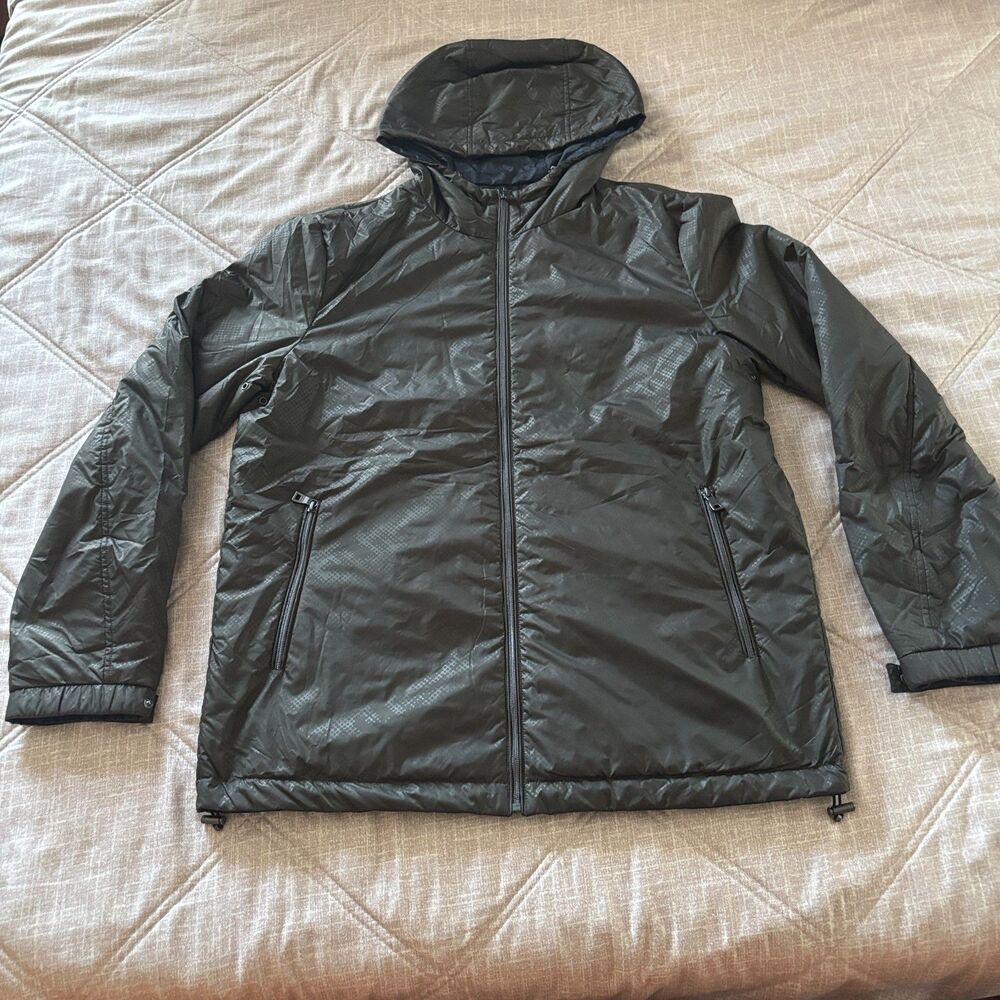 Geox Respira Men's Waterproof Hooded Jacket Dark Gray Size US 44 / IT 54